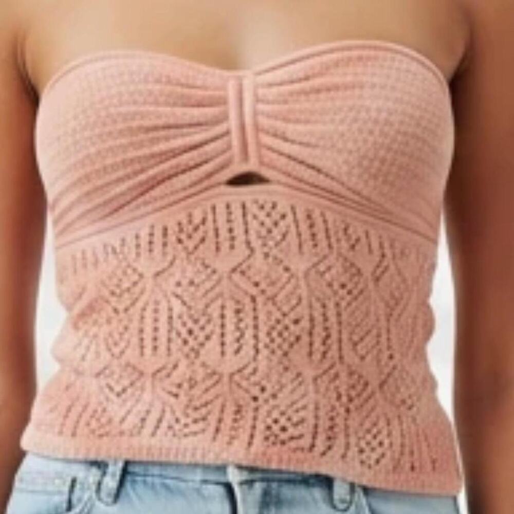 American eagle peachy pink lace
